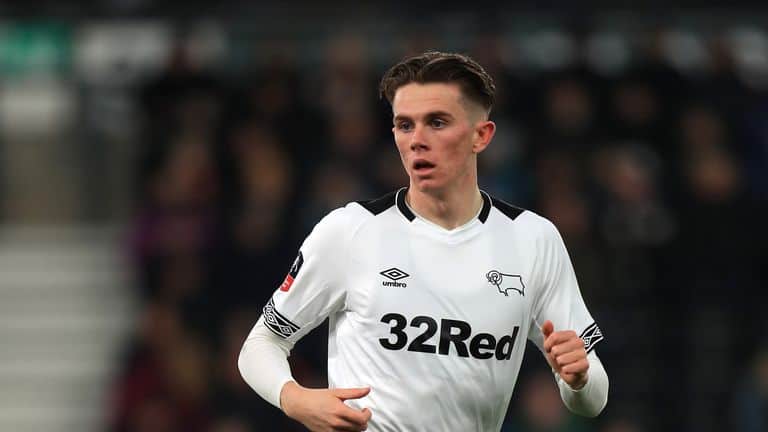 Max Bird trong màu áo Derby County.